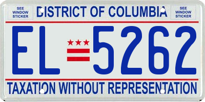 DC license plate EL5262