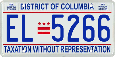 DC license plate EL5266