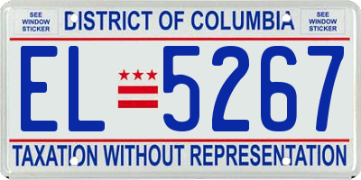 DC license plate EL5267
