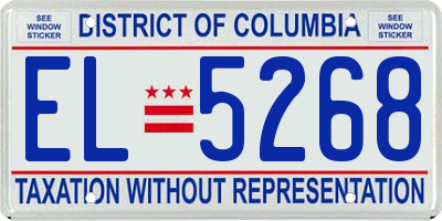 DC license plate EL5268