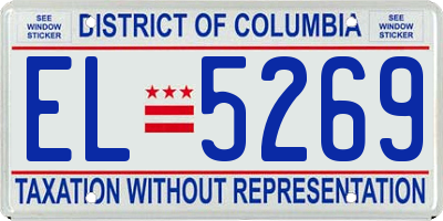 DC license plate EL5269