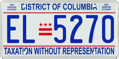 DC license plate EL5270