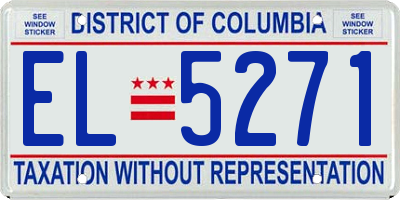 DC license plate EL5271