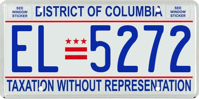 DC license plate EL5272