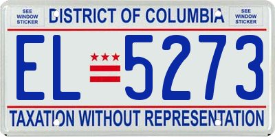 DC license plate EL5273