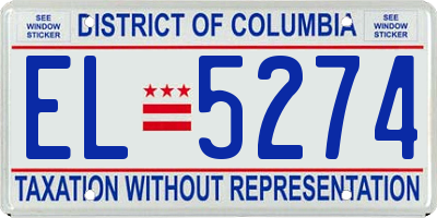 DC license plate EL5274