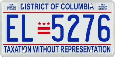 DC license plate EL5276