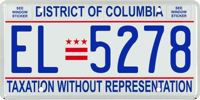 DC license plate EL5278