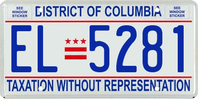 DC license plate EL5281