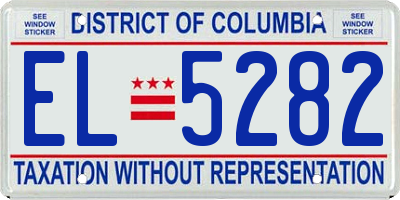 DC license plate EL5282