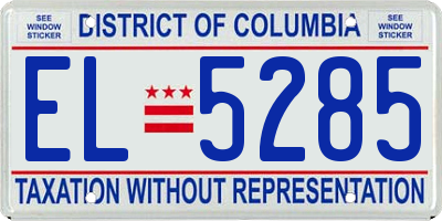 DC license plate EL5285