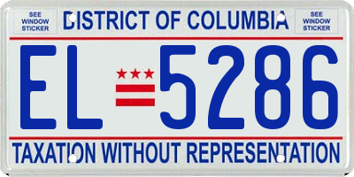 DC license plate EL5286