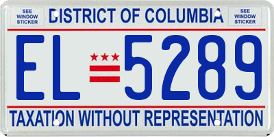 DC license plate EL5289
