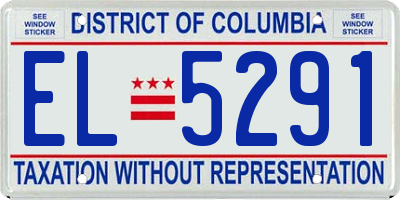 DC license plate EL5291