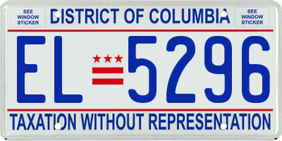 DC license plate EL5296