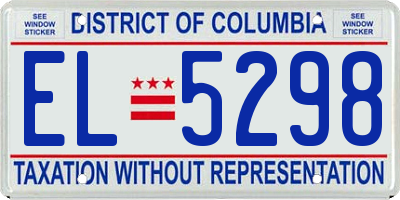 DC license plate EL5298