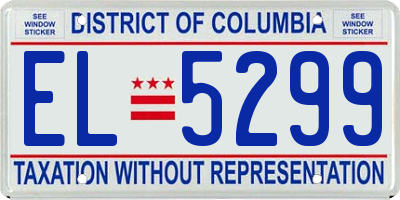 DC license plate EL5299