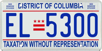 DC license plate EL5300