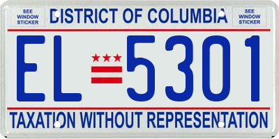 DC license plate EL5301