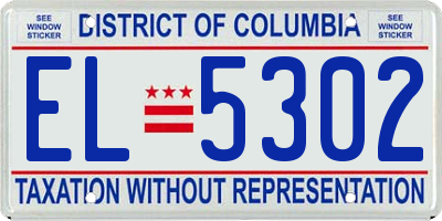 DC license plate EL5302