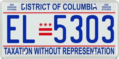 DC license plate EL5303
