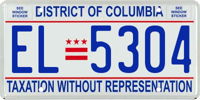 DC license plate EL5304