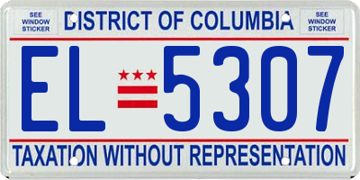 DC license plate EL5307