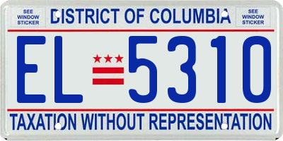 DC license plate EL5310