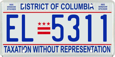 DC license plate EL5311