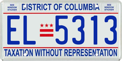 DC license plate EL5313