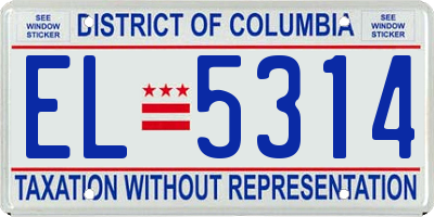DC license plate EL5314