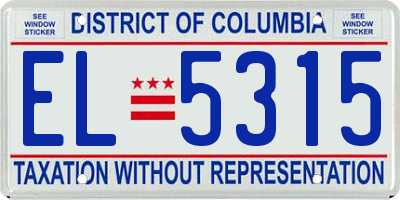 DC license plate EL5315