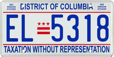 DC license plate EL5318