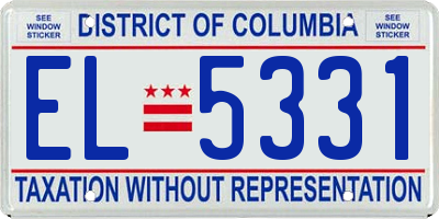DC license plate EL5331