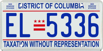 DC license plate EL5336