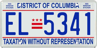 DC license plate EL5341