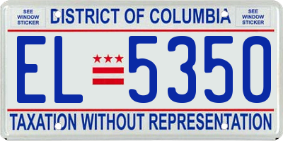 DC license plate EL5350