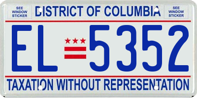 DC license plate EL5352