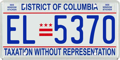 DC license plate EL5370