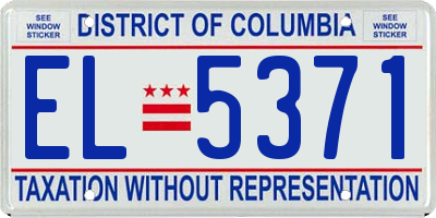 DC license plate EL5371