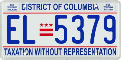 DC license plate EL5379
