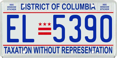 DC license plate EL5390