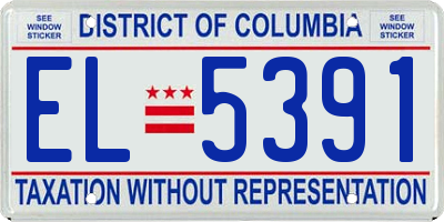 DC license plate EL5391