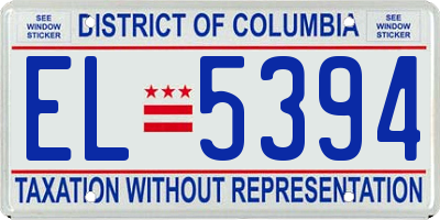 DC license plate EL5394