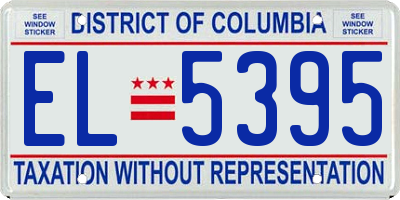 DC license plate EL5395