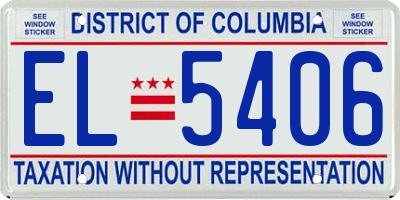 DC license plate EL5406