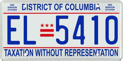 DC license plate EL5410