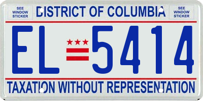 DC license plate EL5414