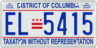 DC license plate EL5415