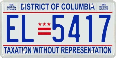 DC license plate EL5417